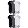 imageReebok Mens Quarter Socks  12 Pack Soft Performance Quarter Socks for Men  Breathable Mens Athletic Socks Size 6125BlackGreyWhite