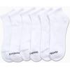 imageReebok Mens Quarter Socks  6 Pack Cushion Quarter Cut Ankle Socks for Men  Breathable Mens Athletic Socks Size 6125All White