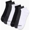 imageReebok Mens Quarter Socks  6 Pack Cushion Quarter Cut Ankle Socks for Men  Breathable Mens Athletic Socks Size 6125BlackWhiteGrey Assortment