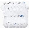 imageReebok Mens Quarter Socks  6 Pack Cushion Quarter Cut Ankle Socks for Men  Breathable Mens Athletic Socks Size 6125Bright White