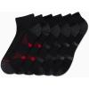 imageReebok Mens Quarter Socks  6 Pack Cushion Quarter Cut Ankle Socks for Men  Breathable Mens Athletic Socks Size 6125Pure Black