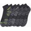 imageReebok Mens Quarter Socks  6 Pack Cushion Quarter Cut Ankle Socks for Men  Breathable Mens Athletic Socks Size 6125Solid Grey