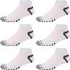 imageReebok Mens Quarter Socks  6 Pack Cushion Quarter Cut Ankle Socks for Men  Breathable Mens Athletic Socks Size 6125White Black Stripes