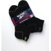imageReebok Mens Quarter Socks  6 Pack Moisture Wicking Performance Stretch Athletic Ankle Socks for Men Sizes 6125All Black