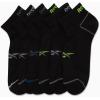 imageReebok Mens Quarter Socks  6 Pack Moisture Wicking Performance Stretch Athletic Ankle Socks for Men Sizes 6125All Black