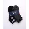 imageReebok Mens Quarter Socks  6 Pack Moisture Wicking Performance Stretch Athletic Ankle Socks for Men Sizes 6125BlackGrey Logo
