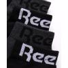 imageReebok Mens Quarter Socks  6 Pack Moisture Wicking Performance Stretch Athletic Ankle Socks for Men Sizes 6125BlackGrey Logo