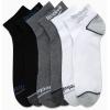 imageReebok Mens Quarter Socks  6 Pack Moisture Wicking Performance Stretch Athletic Ankle Socks for Men Sizes 6125BlackGreyWhite