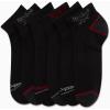imageReebok Mens Quarter Socks  6 Pack Moisture Wicking Performance Stretch Athletic Ankle Socks for Men Sizes 6125BlackRed