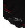 imageReebok Mens Quarter Socks  6 Pack Moisture Wicking Performance Stretch Athletic Ankle Socks for Men Sizes 6125BlackRed