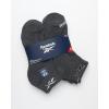imageReebok Mens Quarter Socks  6 Pack Moisture Wicking Performance Stretch Athletic Ankle Socks for Men Sizes 6125Grey Logo