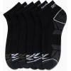 imageReebok Mens Quarter Socks  6 Pack Moisture Wicking Performance Stretch Athletic Ankle Socks for Men Sizes 6125GreyBlack