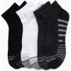 imageReebok Mens Quarter Socks  6 Pack Moisture Wicking Performance Stretch Athletic Ankle Socks for Men Sizes 6125GreyWhiteBlack