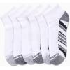 imageReebok Mens Quarter Socks  6 Pack Moisture Wicking Performance Stretch Athletic Ankle Socks for Men Sizes 6125White