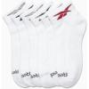 imageReebok Mens Quarter Socks  6 Pack Moisture Wicking Performance Stretch Athletic Ankle Socks for Men Sizes 6125White Logo