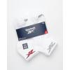 imageReebok Mens Quarter Socks  6 Pack Moisture Wicking Performance Stretch Athletic Ankle Socks for Men Sizes 6125White Logo