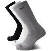 imageReebok Mens Athletic Socks  3 Pack Targeted Cushion Crew Socks  Breathable Cotton Blend Socks for Men Shoe Size 6125GreyWhiteBlack
