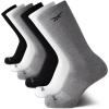 imageReebok Mens Athletic Socks  6 Pack Targeted Cushion Crew Socks  Breathable Cotton Blend Socks for Men Shoe Size 6125GreyWhiteBlack