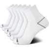 imageReebok Mens Athletic Socks  Cushion High Quarter Cut Socks 6 PackAll White