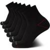imageReebok Mens Athletic Socks  Cushion High Quarter Cut Socks 6 PackBlack