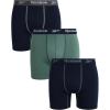 imageReebok Mens Boxer Briefs  3 Pack Comfort Stretch Sustainable Underwear Boxers for Men with Contour Pouch Sizes SXLMaritime BlueDark ForestMaritime Blue