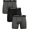 imageReebok Mens Boxer Briefs  3 Pack Stretch Moisture Wicking Mens Underwear with Contour Pouch Boxers for Men Sizes SXLCharcoal