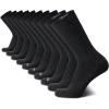 imageReebok Mens Crew Socks  10 Pack Stretch Performance Cushioned Crew Socks  Arch Support Athletic Socks for Men 6125Classic Grey