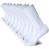 imageReebok Mens Crew Socks  10 Pack Stretch Performance Cushioned Crew Socks  Arch Support Athletic Socks for Men 6125Classic White