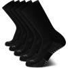 imageReebok Mens Crew Socks  5 Pack Breathable Cushioned MoistureWicking Athletic Performance Running Socks for Men 6125Classic Black