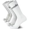 imageReebok Mens Crew Socks  5 Pack Breathable Cushioned MoistureWicking Athletic Performance Running Socks for Men 6125WhiteGrey