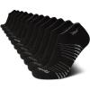 imageReebok Mens Low Cut Socks  12 Pack Performance Cushion Comfort No Show Socks  Breathable Athletic Socks for Men 6125Black Stripe