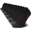 imageReebok Mens Low Cut Socks  12 Pack Performance Cushion Comfort No Show Socks  Breathable Athletic Socks for Men 6125Black Stripe Multi