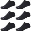 imageReebok Mens Low Cut Socks  6 Pack Basic Cushioned No Show Athletic Socks for Men Size 6125Shadow Black