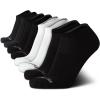 imageReebok Mens Low Cut Socks  8 Pack Stretch Performance Basic No Show  Flat Athletic Socks for Men Shoe Size 6125BlackWhiteGrey