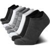 imageReebok Mens Low Cut Socks  8 Pack Stretch Performance Basic No Show  Flat Athletic Socks for Men Shoe Size 6125Grey Assorted