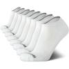 imageReebok Mens Low Cut Socks  8 Pack Stretch Performance Basic No Show  Flat Athletic Socks for Men Shoe Size 6125White