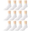 imageReebok Mens Quarter Socks  12 Pack Performance Comfort Athletic Socks  Breathable Ankle Socks for Men 6125White 3