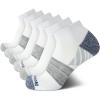 imageReebok Mens Quarter Socks  6 Pack Cushion Quarter Cut Ankle Socks for Men  Breathable Mens Athletic Socks Size 6125WhiteGrey 2