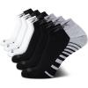 imageReebok Mens Quarter Socks  6 Pack Moisture Wicking Performance Stretch Athletic Ankle Socks for Men Sizes 6125WhiteBlack