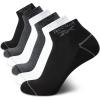 imageReebok Mens Quarter Socks  6 Pack Moisture Wicking Performance Stretch Athletic Ankle Socks for Men Sizes 6125WhiteGreyBlack