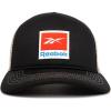 imageReebok Vintage Trucker Hat  Black Snapback Closure Mesh Backpanels FivePanel Design
