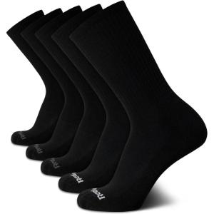 imageReebok Mens Athletic Crew Socks  5 Pack Moisture Wicking Cushioned Athletic Socks for Men with Reinforced Seams 6125Classic Black