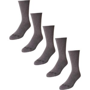 imageReebok Mens Athletic Crew Socks  5 Pack Moisture Wicking Cushioned Athletic Socks for Men with Reinforced Seams 6125Heather Grey