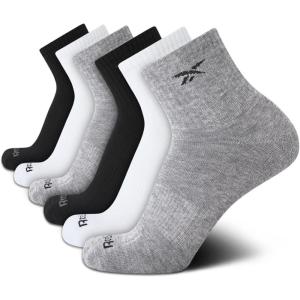 imageReebok Mens Athletic Socks  Cushion High Quarter Cut Socks 6 PackMulti