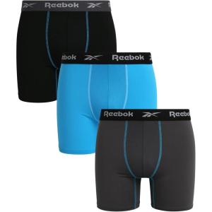 imageReebok Mens Boxer Briefs  3 Pack Comfort Stretch Sustainable Underwear Boxers for Men with Contour Pouch Sizes SXLMagnetBlackBlue