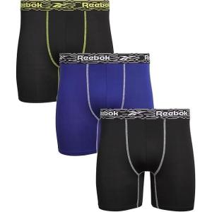 imageReebok Mens Boxer Briefs  3 Pack Stretch Moisture Wicking Mens Underwear with Contour Pouch Boxers for Men Sizes SXL3pk BlackBlackNavy