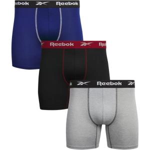 imageReebok Mens Boxer Briefs  3 Pack Stretch Moisture Wicking Mens Underwear with Contour Pouch Boxers for Men Sizes SXLBlackLight GreyBlue