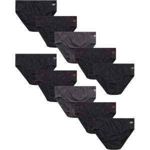 imageReebok Mens Briefs  10 Pack Classic Soft Stretch Low Rise Briefs with Contour Pouch  Underwear for Men Sizes SXLBlackCharcoal Heather