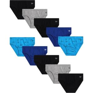 imageReebok Mens Briefs  10 Pack Classic Soft Stretch Low Rise Briefs with Contour Pouch  Underwear for Men Sizes SXLBlackSurf the WebHeather GreyPrintBlack