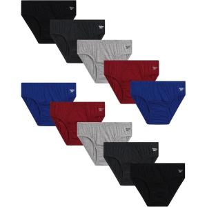imageReebok Mens Briefs  10 Pack Classic Soft Stretch Low Rise Briefs with Contour Pouch  Underwear for Men Sizes SXLBlackSurf the WebHeather GreyTibetan RedCharcoal Heather